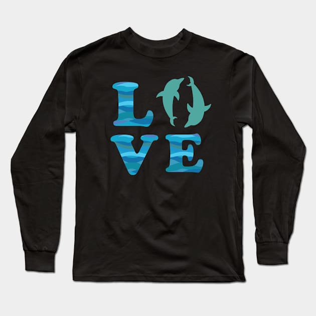 Love Dolphins Long Sleeve T-Shirt by ThyShirtProject - Affiliate